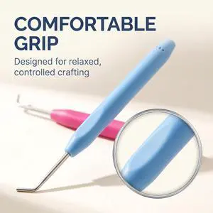 2 Pcs Knitting Loom Hook Crochet Hook for Knifty Loom Hook Tool with Handle Knitting Sewing Tools Durable and Fashion Knitting Looms and Boards (Pink and Blue) 2 Pcs Knitting Loom Hook Crochet Hook for Knifty Loom Hook Tool with Handle Knitting Sewing Tools Durable and Fashion Knitting Looms and Boards (Pink and Blue)