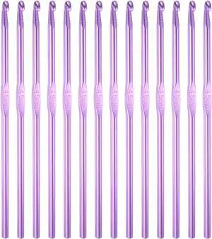 HEYLEAYAR 4.5MM Aluminum Crochet Hooks 14PCS,Aluminum Crochet Needle Size 7,Crochet Hooks Bulk for Knitting Craft Yarn Contribute to Beginners HEYLEAYAR 4.5MM Aluminum Crochet Hooks 14PCS,Aluminum Crochet Needle Size 7,Crochet Hooks Bulk for Knitting Craft Yarn Contribute to Beginners