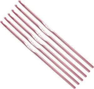 Auvotuis 3.5mm Size E (Size 4) Aluminum Crochet Hook, Pink, 6Pcs | Knitting Needles, DIY Craft Yarn Auvotuis 3.5mm Size E (Size 4) Aluminum Crochet Hook, Pink, 6Pcs | Knitting Needles, DIY Craft Yarn
