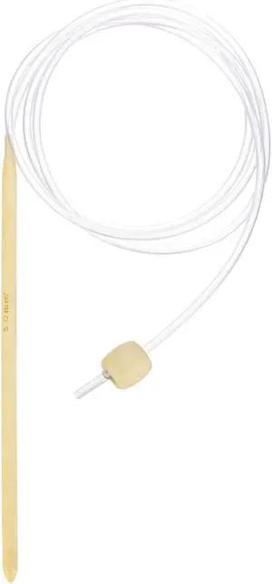 HARFINGTON Bamboo Tunisian Circular Crochet Hook 5mm (US H/8) Afghan Wood Knitting Hook Needles with Cable and Bead End for Weave Crocheting Craft Yarn HARFINGTON Bamboo Tunisian Circular Crochet Hook 5mm (US H/8) Afghan Wood Knitting Hook Needles with Cable and Bead End for Weave Crocheting Craft Yarn
