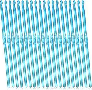 LXUEJIE 20 PCS 5MM Aluminum Crochet Hooks, US Size H (Size 8) Blue Crochet Hooks Bulk Knitting Needles Crochet Supplies for DIY Yarn Crafts Beginners LXUEJIE 20 PCS 5MM Aluminum Crochet Hooks, US Size H (Size 8) Blue Crochet Hooks Bulk Knitting Needles Crochet Supplies for DIY Yarn Crafts Beginners