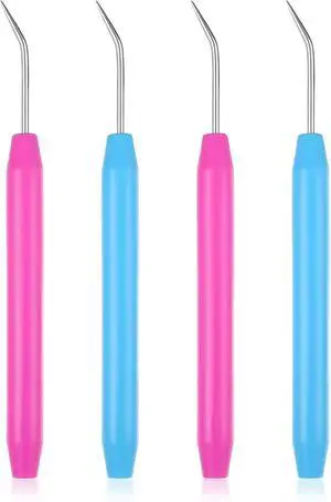 Knitting Loom Hook Pick Tool Crochet Needle Hook Set with Handle Knitting Board Matching Hook Needles with Convenient Rubber Handles for Beginners Knittings Knitter Craft, 4 Pcs(Blue, Red) Knitting Loom Hook Pick Tool Crochet Needle Hook Set with Handle Knitting Board Matching Hook Needles with Convenient Rubber Handles for Beginners Knittings Knitter Craft, 4 Pcs(Blue, Red)