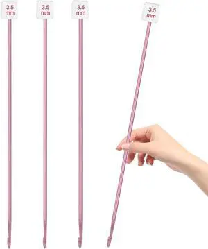 HEALEAYAR 3.5mm Tunisian Crochet Hooks Bulk, 27cm Extra Long Crochet Needles Aluminum Afghan Knitting Needles Tools for Beginners and Skills Class, Pack of 4 HEALEAYAR 3.5mm Tunisian Crochet Hooks Bulk, 27cm Extra Long Crochet Needles Aluminum Afghan Knitting Needles Tools for Beginners and Skills Class, Pack of 4