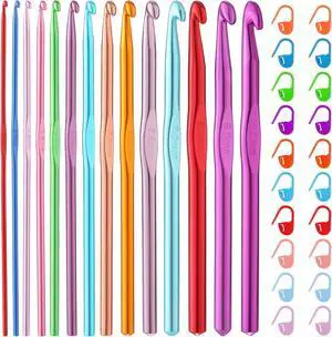 Mayboos 35 Pcs Crochet Hooks Set, Colorful Metal Crochet Hooks 2.0mm~10.0mm | Aluminum Ergonomic Handle Crochet Needles for Beginners and Experienced Crocheting Mayboos 35 Pcs Crochet Hooks Set, Colorful Metal Crochet Hooks 2.0mm~10.0mm | Aluminum Ergonomic Handle Crochet Needles for Beginners and Experienced Crocheting