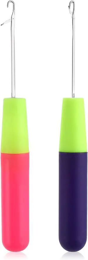 2 Packs Latch Hook Crochet Needle Latch Hook Tool, Latch Hook Tool for Crochet Braids Hair Extension Micro Braids Multi-Purpose Knitting Needles(5.0mm+3.8 mm) 2 Packs Latch Hook Crochet Needle Latch Hook Tool, Latch Hook Tool for Crochet Braids Hair Extension Micro Braids Multi-Purpose Knitting Needles(5.0mm+3.8 mm)