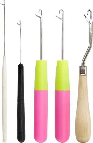 5PCS Latch Hook, Different Sizes Small Crochet Hooks Needle for Hair 5PCS Latch Hook, Different Sizes Small Crochet Hooks Needle for Hair