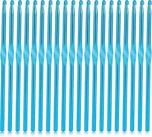 Crochet Hooks, 20 Pcs 5mm Crochet Hook US Size H (Size 8) Aluminum Knitting Needles Crochet Supplies for DIY Yarn Crafts Beginners (Blue) Crochet Hooks, 20 Pcs 5mm Crochet Hook US Size H (Size 8) Aluminum Knitting Needles Crochet Supplies for DIY Yarn Crafts Beginners (Blue)