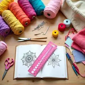 Pink Measure Ruler, Plastic Inch All in One Crochet Hook Craft for Knitting Needles Sewing Ruler Needle Gauge Sewing Arts, Crafts and Sewing Pink Measure Ruler, Plastic Inch All in One Crochet Hook Craft for Knitting Needles Sewing Ruler Needle Gauge Sewing Arts, Crafts and Sewing