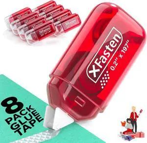 Mini Japan Dots Adhesive Roller .20-Inx197-In (985 Total) 8-Pack, Red Scrapbook Adhesive Tape Glue Roller Runner, Photo Tape for Scrapbooking-XFasten Mini Japan Dots Adhesive Roller .20-Inx197-In (985 Total) 8-Pack, Red Scrapbook Adhesive Tape Glue Roller Runner, Photo Tape for Scrapbooking-XFasten