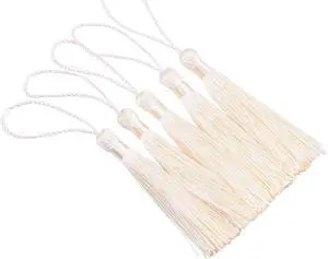 KONMAY 20pcs Silky Handmade Tiny(3.5'') Soft Craft Mini Tassels with Loops for Bookmarks Jewelry Making, Decoration DIY Projects (Cream) KONMAY 20pcs Silky Handmade Tiny(3.5'') Soft Craft Mini Tassels with Loops for Bookmarks Jewelry Making, Decoration DIY Projects (Cream)