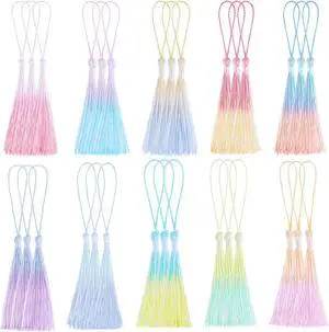 30PCS Mini Tassels for Crafts Bookmark Tassels for Crafts 10 Colors Silky Soft Tassels with Cord Loops Handmade Craft 13cm/5-Inch Small Tassels for Bookmarks DIY Crafts Keychain Jewelry Making 30PCS Mini Tassels for Crafts Bookmark Tassels for Crafts 10 Colors Silky Soft Tassels with Cord Loops Handmade Craft 13cm/5-Inch Small Tassels for Bookmarks DIY Crafts Keychain Jewelry Making