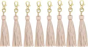 5.9" PU Leather Tassels 8pcs with Clasp for Handbag Keychain | With features sturdy lobster swivel clasps perfect for handbags, keychains, car keys, jewelry, and DIY craft projects 5.9" PU Leather Tassels 8pcs with Clasp for Handbag Keychain | With features sturdy lobster swivel clasps perfect for handbags, keychains, car keys, jewelry, and DIY craft projects