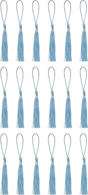 50 Pcs Tassel Silky Soft Mini Floss Handmade Crafts Tassels (Light Blue) | Tassels with Loop for Bookmark Jewelry Making Keychain Souvenir DIY Project Graduation Supplies Chinese Knot Keychain 50 Pcs Tassel Silky Soft Mini Floss Handmade Crafts Tassels (Light Blue) | Tassels with Loop for Bookmark Jewelry Making Keychain Souvenir DIY Project Graduation Supplies Chinese Knot Keychain