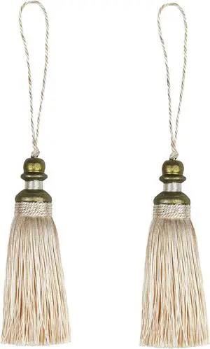 2 Pack Tassel Key Tassel with Loops for Home Decoration | DIY Decorative Tassel Accessories for Home, Door and Furniture Ornament Decoration Projects, Beige 2 Pack Tassel Key Tassel with Loops for Home Decoration | DIY Decorative Tassel Accessories for Home, Door and Furniture Ornament Decoration Projects, Beige