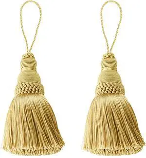 2Pcs Colorful Tassel Key Tassels DIY Accessories(Gold) | 9.5 Inch Tassels for Crafts,Door Tassel for Knobs,Elegant Tassels for Curtain and Home Decoration,Large Decorative Tassels 2Pcs Colorful Tassel Key Tassels DIY Accessories(Gold) | 9.5 Inch Tassels for Crafts,Door Tassel for Knobs,Elegant Tassels for Curtain and Home Decoration,Large Decorative Tassels