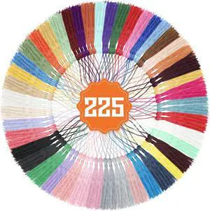 225 Pcs Bookmark Tassels, 45 Colors Bulk Tassels for Crafts, Jewelry Making | Bookmark Tassels with Loops for Crafts Keychain Making, DIY Projects, Graduation Bookmarks 225 Pcs Bookmark Tassels, 45 Colors Bulk Tassels for Crafts, Jewelry Making | Bookmark Tassels with Loops for Crafts Keychain Making, DIY Projects, Graduation Bookmarks