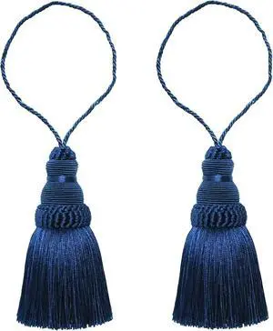 2Pcs Colorful Tassel Key Tassels DIY Accessories(Navy) | 9.5 Inch Tassels for Crafts,Door Tassel for Knobs,Elegant Tassels for Curtain and Home Decoration,Large Decorative Tassels 2Pcs Colorful Tassel Key Tassels DIY Accessories(Navy) | 9.5 Inch Tassels for Crafts,Door Tassel for Knobs,Elegant Tassels for Curtain and Home Decoration,Large Decorative Tassels
