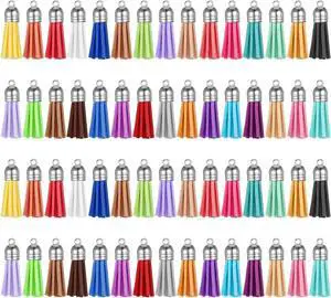 60 Pcs Tassels for Jewelry Making Keychain Tassels Leather Tassel Keychain Charms Bulk Colored Tassel Pendants for Bracelets, Acrylic Key Chain Blanks and Craft Supplies 30 Colors 60 Pcs Tassels for Jewelry Making Keychain Tassels Leather Tassel Keychain Charms Bulk Colored Tassel Pendants for Bracelets, Acrylic Key Chain Blanks and Craft Supplies 30 Colors