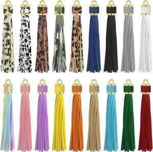 18Pcs Leather Tassels for Keychain Making 4 inch Key Chain Tassel Faux Leather Tassel Charms for Crafts Handbag DIY Key Chains Jewelry Making (18 Color) 18Pcs Leather Tassels for Keychain Making 4 inch Key Chain Tassel Faux Leather Tassel Charms for Crafts Handbag DIY Key Chains Jewelry Making (18 Color)