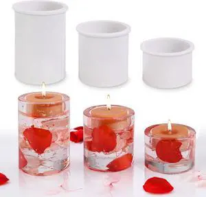 Actvty Candle Holder Resin Molds, Set of 3 Cylindrical Tealight Candle Holder Silicone Molds for Resin Casting DIY Table Centerpiece Wedding Party Home Decoration Actvty Candle Holder Resin Molds, Set of 3 Cylindrical Tealight Candle Holder Silicone Molds for Resin Casting DIY Table Centerpiece Wedding Party Home Decoration