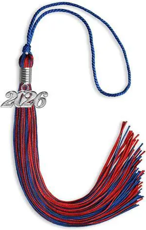 Endea Graduation Mixed Double Color Tassel with Silver Date Drop Endea Graduation Mixed Double Color Tassel with Silver Date Drop