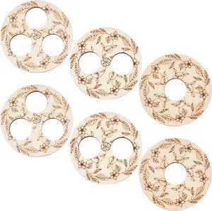 BENECREAT 6 Pcs 3 Styles Wooden Wick Centering Tool, 2.95 Inch Engraved Patterned Wick Holder, 1-Hole 2-Hole 3-Hole Candle Wick Stabilizer for Candle Making DIY BENECREAT 6 Pcs 3 Styles Wooden Wick Centering Tool, 2.95 Inch Engraved Patterned Wick Holder, 1-Hole 2-Hole 3-Hole Candle Wick Stabilizer for Candle Making DIY