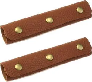 Mcredy Luggage Handle Wrap Cover with Metal Bronze Clasp, Brown-2Pcs | Soft Leather, Bag Strap Wrap Covers, Easy to Use, for Purse Wallet Shopping Travel Bags Mcredy Luggage Handle Wrap Cover with Metal Bronze Clasp, Brown-2Pcs | Soft Leather, Bag Strap Wrap Covers, Easy to Use, for Purse Wallet Shopping Travel Bags