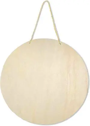 1Pcs 12Inch Unfinished Wood Circles with Hanger Rope, 1/5Inch Thick Blank Wood Rounds Slices Wood Circles for Crafts, Door Hangers, Painting, Home Wall Decor, Christmas Decor 1Pcs 12Inch Unfinished Wood Circles with Hanger Rope, 1/5Inch Thick Blank Wood Rounds Slices Wood Circles for Crafts, Door Hangers, Painting, Home Wall Decor, Christmas Decor