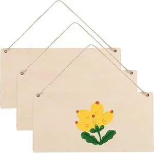 3 PCS Unfinished Hanging Wood Sign Blank, 3.9 X 7.9Inch Rectangle Plaque Wooden Signs with Ropes, Blank Wood Signs Banners for DIY Craft Door Wall Art Decoration Painting 3 PCS Unfinished Hanging Wood Sign Blank, 3.9 X 7.9Inch Rectangle Plaque Wooden Signs with Ropes, Blank Wood Signs Banners for DIY Craft Door Wall Art Decoration Painting