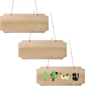 3 Pack Blank Wood Sign for Craft, Unfinished Hanging Wood Sign with Hole Blank Rectangle Hanging Wooden Plaque Door Wall Art Decoration for Painting Writing DIY Home Crafts 3 Pack Blank Wood Sign for Craft, Unfinished Hanging Wood Sign with Hole Blank Rectangle Hanging Wooden Plaque Door Wall Art Decoration for Painting Writing DIY Home Crafts