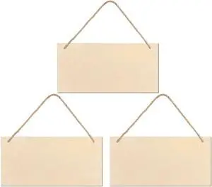 JANOU 3pcs Unfinished Wood Sign Blank Rectangle Hanging Wooden Plaque DIY Craft Project Wood Sign with Rope Door Wall Art Decorative, 3.94x7.87 Inch JANOU 3pcs Unfinished Wood Sign Blank Rectangle Hanging Wooden Plaque DIY Craft Project Wood Sign with Rope Door Wall Art Decorative, 3.94x7.87 Inch