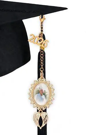 ARHTF 2026 Graduate Memorial Photo Charm Tassel Memorial Charm Class of 2026 Graduation 2026 DIY in Memory Mortarboard Decoration for Cap and Gown Ceremony Charms ARHTF 2026 Graduate Memorial Photo Charm Tassel Memorial Charm Class of 2026 Graduation 2026 DIY in Memory Mortarboard Decoration for Cap and Gown Ceremony Charms
