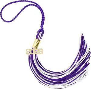 Tassel Depot 2026 Purple/White Graduation Tassel - Every School Color Available - Made in USA Tassel Depot 2026 Purple/White Graduation Tassel - Every School Color Available - Made in USA