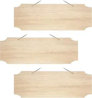3Pack Blank Wood Sign for Craft Unfinished Hanging Wooden Board with Hole DIY Door Wall Decor Holiday Decoration 3Pack Blank Wood Sign for Craft Unfinished Hanging Wooden Board with Hole DIY Door Wall Decor Holiday Decoration