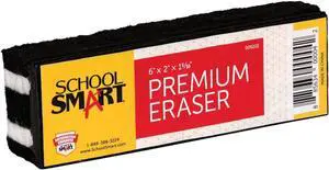 School Smart Premium Chalkboard Eraser, 6 x 2 x 1-5/16 Inches, Felt, Black/White School Smart Premium Chalkboard Eraser, 6 x 2 x 1-5/16 Inches, Felt, Black/White