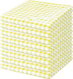 Nialnant 8 Pcs Kitchen Dish Rags,100% Cotton Kitchen Towels | Soft Absorbent Quick Drying Dish Cloths for Washing Dishes,Cleaning rags - 11 x 11In Yellow Nialnant 8 Pcs Kitchen Dish Rags,100% Cotton Kitchen Towels | Soft Absorbent Quick Drying Dish Cloths for Washing Dishes,Cleaning rags - 11 x 11In Yellow