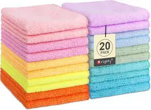 Orighty Wash Cloths, Face Towels 12x12 Inch 20 Pack | Soft Quick-drying Washcloths, Multi-Purpose Microfiber Face Cloths for Bathroom, Gym, Spa, Hotel, Travel, Multicolor Orighty Wash Cloths, Face Towels 12x12 Inch 20 Pack | Soft Quick-drying Washcloths, Multi-Purpose Microfiber Face Cloths for Bathroom, Gym, Spa, Hotel, Travel, Multicolor