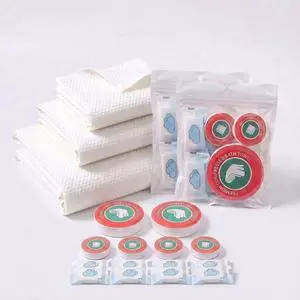 14-Pack Disposable Travel Towels, 3 Sizes, 2 Extra Large Bath Towels | 2-day pack: 2 extra large bath, 4 hand and 8 face towels. Substantial 90gsm plant fiber for travel and gym bags. 14-Pack Disposable Travel Towels, 3 Sizes, 2 Extra Large Bath Towels | 2-day pack: 2 extra large bath, 4 hand and 8 face towels. Substantial 90gsm plant fiber for travel and gym bags.