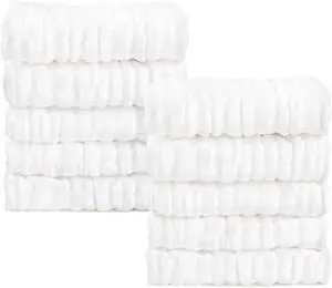 AIDEA Baby Washcloths and Burp Cloths, Absorbent Cotton Muslin Baby Towels, Large Soft Breathable Newborn Essentials for Boys and Girls, Newborn Essentials, White-10 Pack, 10"x10" AIDEA Baby Washcloths and Burp Cloths, Absorbent Cotton Muslin Baby Towels, Large Soft Breathable Newborn Essentials for Boys and Girls, Newborn Essentials, White-10 Pack, 10"x10"