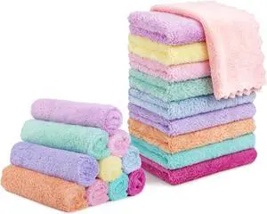 UNIAMDE Makeup Remover Cloth, 20 Pack Face Towels | Super Soft & Highly Absorbent Facial Cloths for Cleansing, 7" x 9" - Multicolor UNIAMDE Makeup Remover Cloth, 20 Pack Face Towels | Super Soft & Highly Absorbent Facial Cloths for Cleansing, 7" x 9" - Multicolor