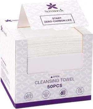 Disposable Face Towels XL, 50 Count | 10" x 12" Ultra Thick Facial Cleansing Cloths, Soft Dry Wipes for Sensitive Skin, Lint-Free Makeup Remover Towelettes Disposable Face Towels XL, 50 Count | 10" x 12" Ultra Thick Facial Cleansing Cloths, Soft Dry Wipes for Sensitive Skin, Lint-Free Makeup Remover Towelettes