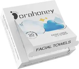 Disposable Face Towels Travel, 12"×12" Extra Large Face Towelettes, Ultra Soft Facial Towels for Sensitive Skin, Makeup Remover Dry Wipes, 20 Count (1 Pack) Disposable Face Towels Travel, 12"×12" Extra Large Face Towelettes, Ultra Soft Facial Towels for Sensitive Skin, Makeup Remover Dry Wipes, 20 Count (1 Pack)