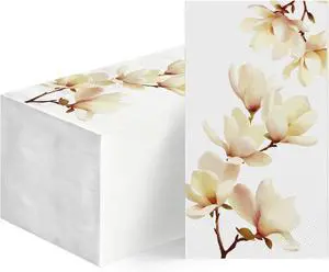 Horaldaily 100Pcs Paper Napkins, Magnolia Grandiflora | Dinner Lunch Wedding Engagement Baby Shower Party Decoration, Disposable Decorative Guest Hand Towels Horaldaily 100Pcs Paper Napkins, Magnolia Grandiflora | Dinner Lunch Wedding Engagement Baby Shower Party Decoration, Disposable Decorative Guest Hand Towels