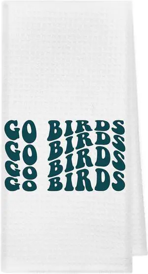 kunlisa Trendy Groovy Go Birds Football Kitchen Towels,Football Hand Towels,Eagle Decor,Eagles Fan Gifts,16×24 Inch kunlisa Trendy Groovy Go Birds Football Kitchen Towels,Football Hand Towels,Eagle Decor,Eagles Fan Gifts,16×24 Inch