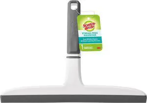 Scotch-Brite, All-Purpose 10 Inch Dual Blade Streak-Free Squeegee, Safe on Mirrors, Glass Shower Doors, Windows, Sinks and More Scotch-Brite, All-Purpose 10 Inch Dual Blade Streak-Free Squeegee, Safe on Mirrors, Glass Shower Doors, Windows, Sinks and More