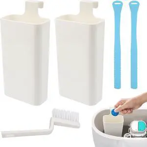 5 PCS Toilet Tank Tablet Holder Set, Hanging Toilet Tank Caddy | 2 PCS Toilet Tank Bleach Tablet Bracket With 2 PCS Toilet Seat Lifter/1 PCS Cleaning Brush 5 PCS Toilet Tank Tablet Holder Set, Hanging Toilet Tank Caddy | 2 PCS Toilet Tank Bleach Tablet Bracket With 2 PCS Toilet Seat Lifter/1 PCS Cleaning Brush