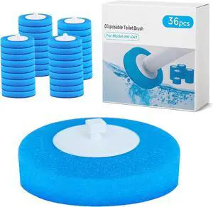 36 Refills Disposable Toilet Brush Heads for HK-047 | 36 replaceable heads, 4-month supply based on twice-weekly use, 2 packs for 8 months, 3 packs for full year, cost-effective 36 Refills Disposable Toilet Brush Heads for HK-047 | 36 replaceable heads, 4-month supply based on twice-weekly use, 2 packs for 8 months, 3 packs for full year, cost-effective