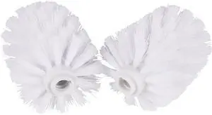 2Pcs Toilet Brush Replacement Head Cleaning Tool, Suitable for Brush rods with a Diameter of 12mm, White 2Pcs Toilet Brush Replacement Head Cleaning Tool, Suitable for Brush rods with a Diameter of 12mm, White