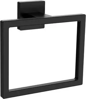 Matte Black Square Towel Ring, SUS304 Stainless Steel Hand Towel Holder for Bathroom Kitchen, Modern Style Towel Hanger, Thicken Ring Towel Holder, Towel Rack Square Wall Mounted Matte Black Square Towel Ring, SUS304 Stainless Steel Hand Towel Holder for Bathroom Kitchen, Modern Style Towel Hanger, Thicken Ring Towel Holder, Towel Rack Square Wall Mounted