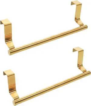 2 Pack Gold Towel Holder, 9 Inch Stainless Steel Towel Holders | Kitchen Towel Rack, Over Cabinet Door Towel Bar, Suitable for Universal Installation in Kitchens and Bathrooms(Small) 2 Pack Gold Towel Holder, 9 Inch Stainless Steel Towel Holders | Kitchen Towel Rack, Over Cabinet Door Towel Bar, Suitable for Universal Installation in Kitchens and Bathrooms(Small)